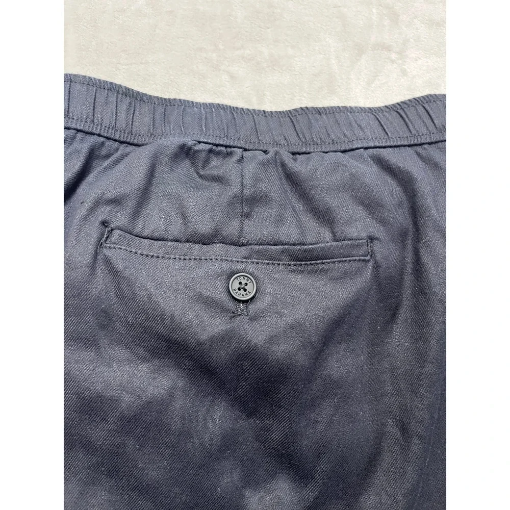 Tommy Bahama Boracay Pants Mens 3XL Big Blue Linen Blend Elastic Waist Trouser